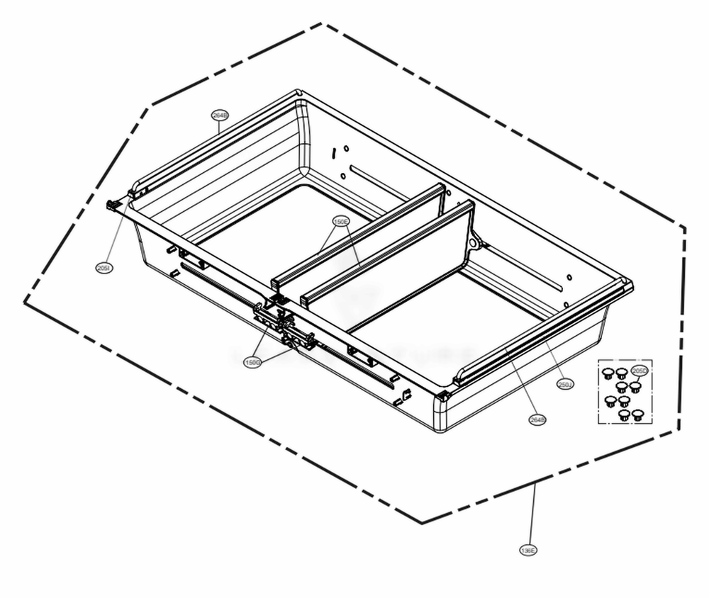 LG Tray Assembly,Drawer - AJP74154610