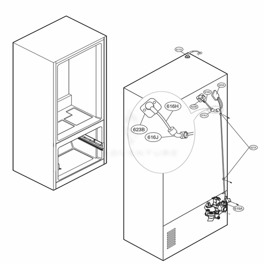LG Inject Tube Assembly - AJR73964204