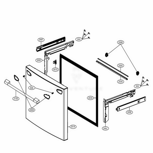 LG Door Foam Assembly,Freezer - ADD74775906