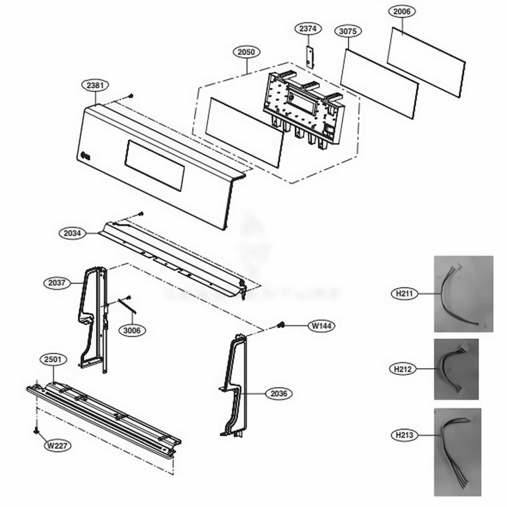 LG Drawer Panel Assembly - AGM30025508