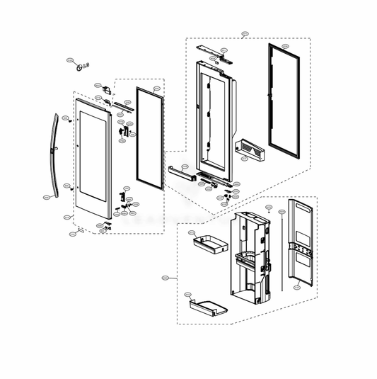 LG Refrigerator Door Foam Assembly - ADD73536443