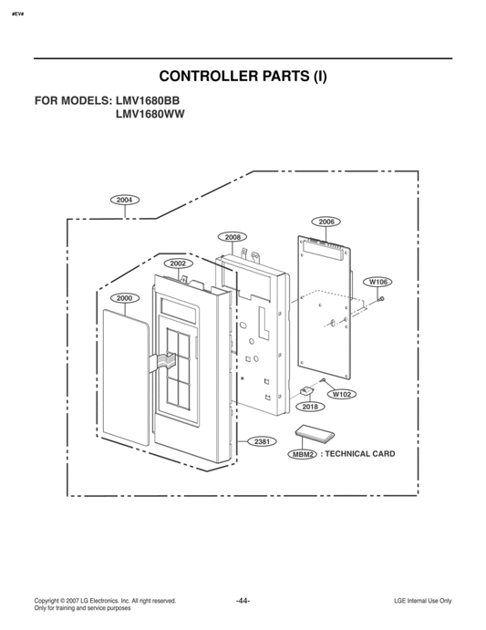 LG Control Panel - MGC41907402