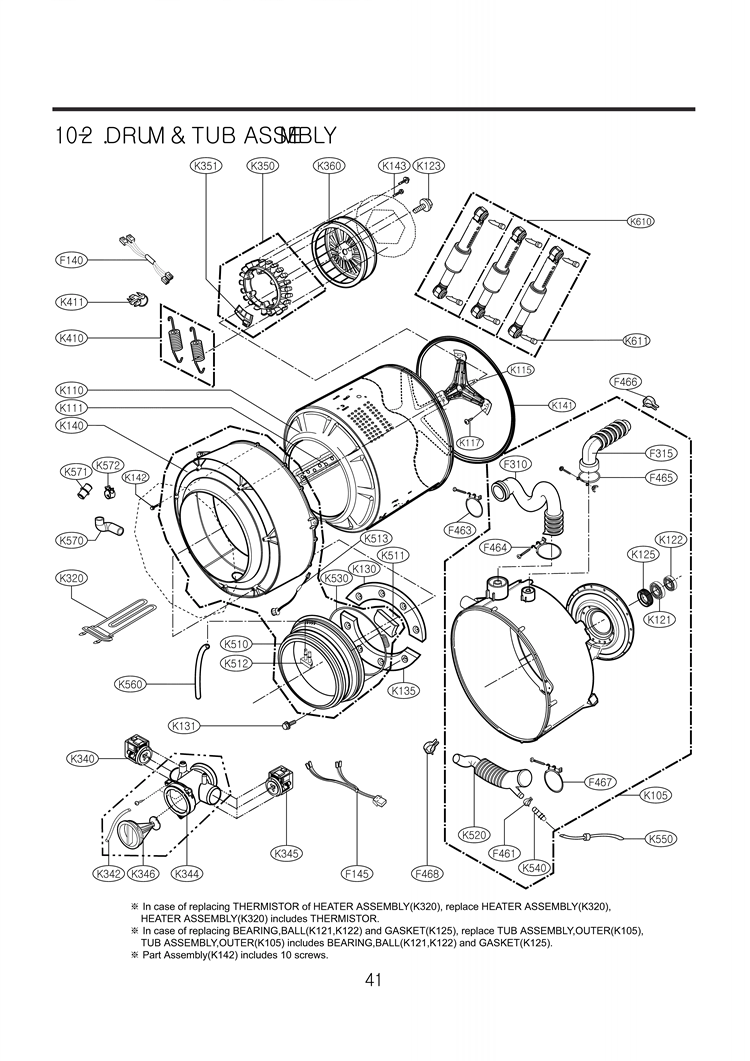LG Outer Tub Assembly - 3045ER0048Q