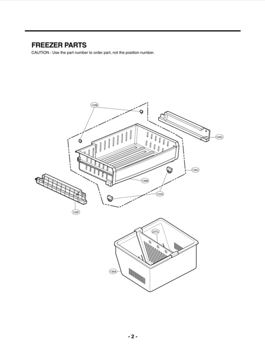 LG Drawer Tray Assembly - AJP73894601