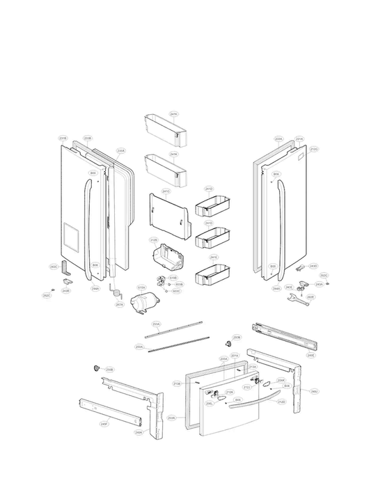LG Refrigerato Door Foam Assembly - ADD73695839