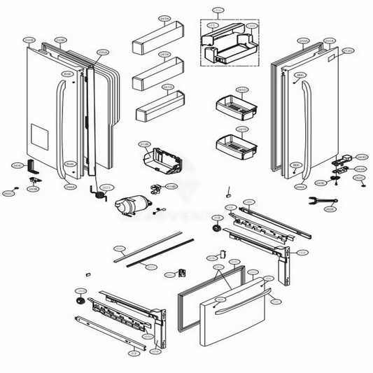 LG Refrigerato Door Foam Assembly - ADD73996044