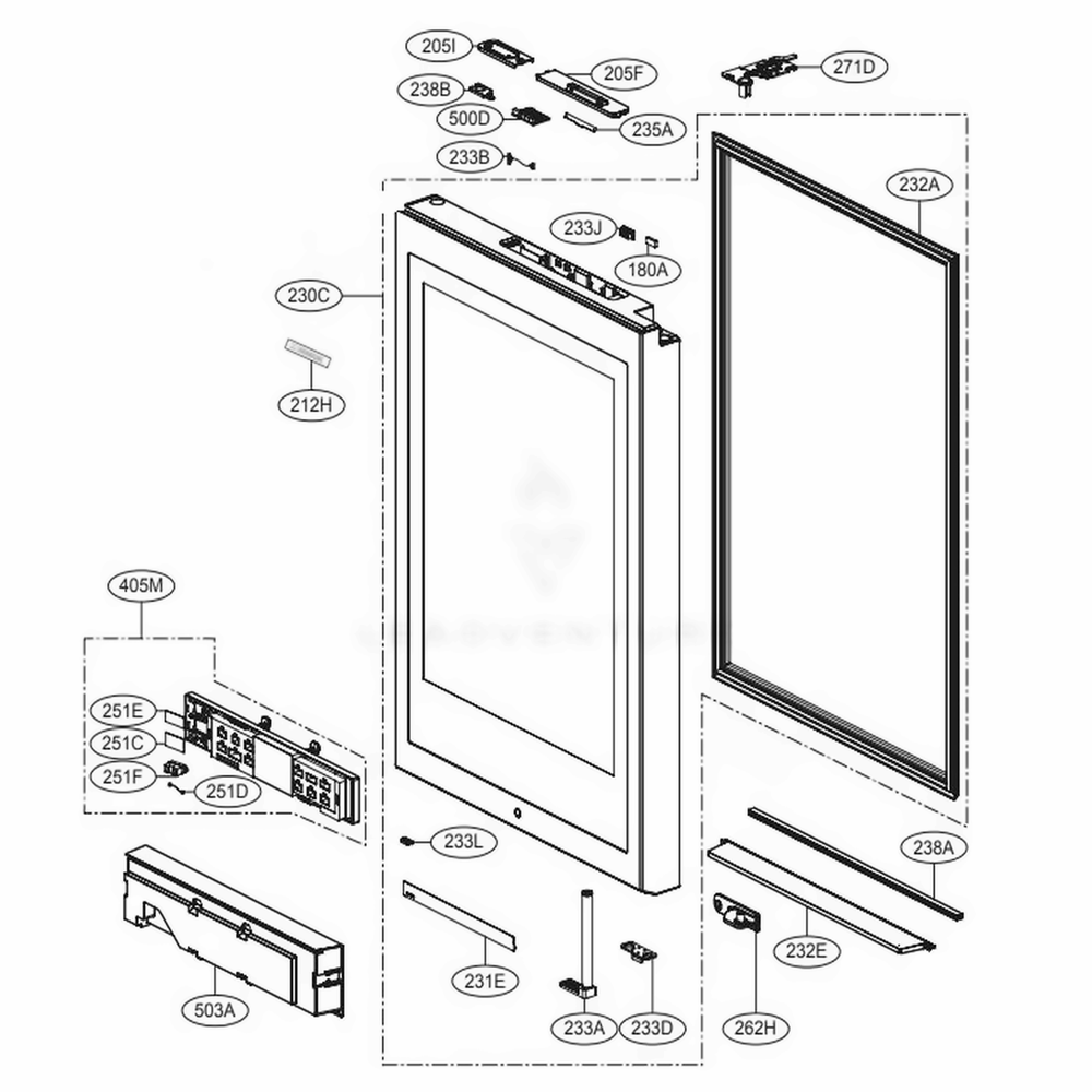 LG Refrigerato Door Foam Assembly - ADD76136003