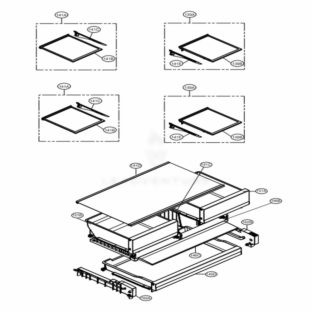 LG Guide Assembly,Rail - AEC74897822