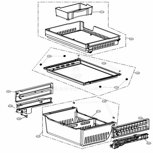LG Rail Guide Assembly - AEC75738102