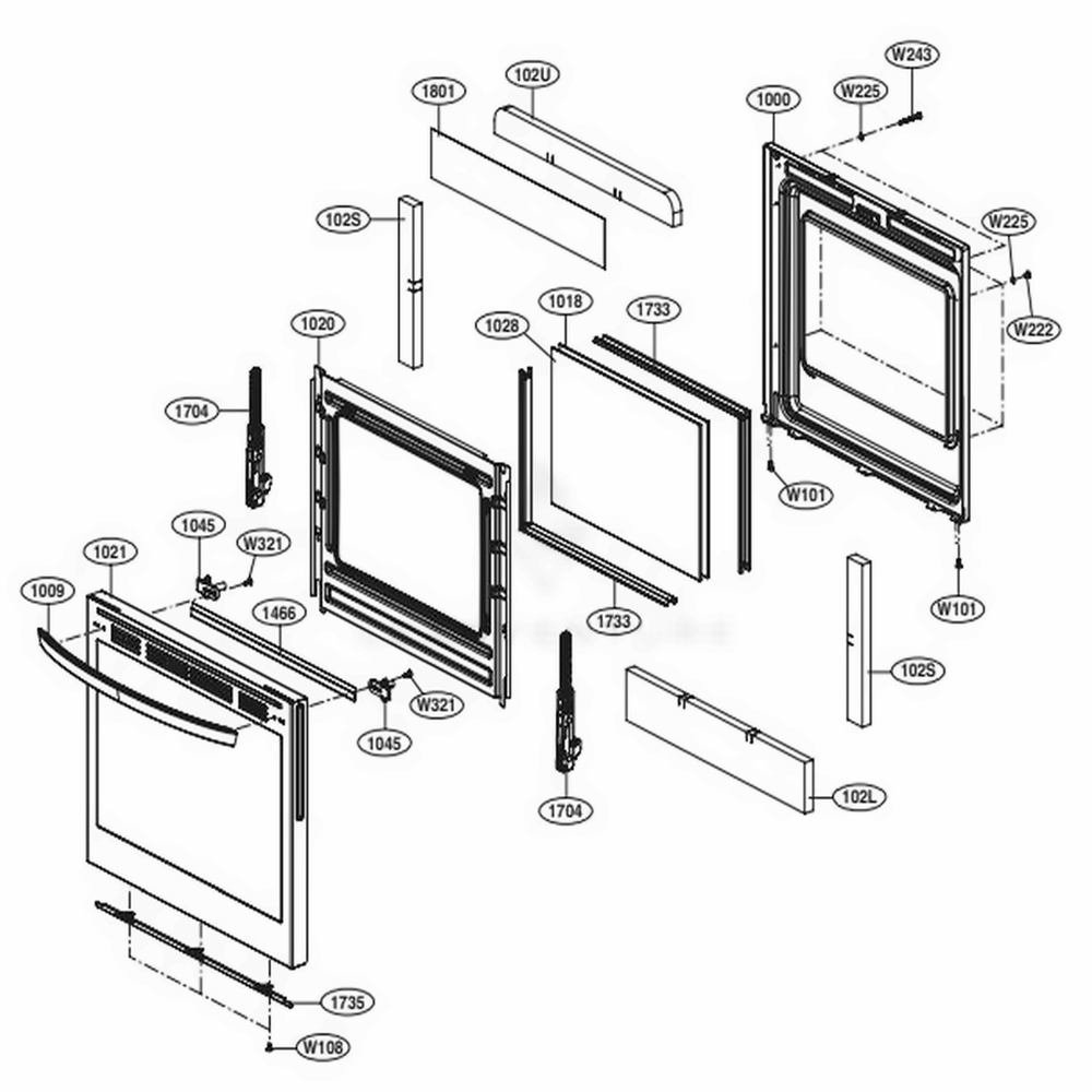 LG Door Assembly, Sub - ADC30000702