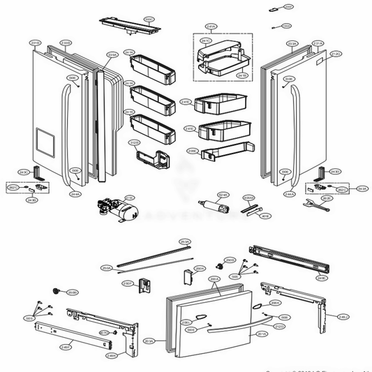 LG Refrigerato Door Foam Assembly - ADD76155801