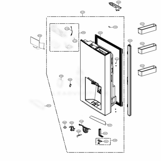 LG Refrigerator Door Foam Assembly - ADD75075829