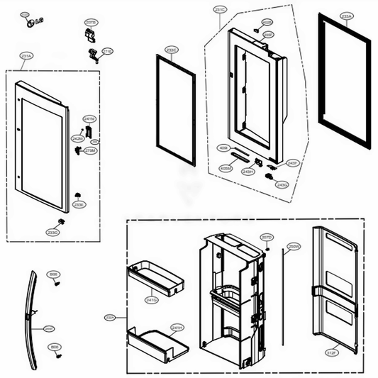 LG Door Foam Assembly,Refrigerato - ADD74236316