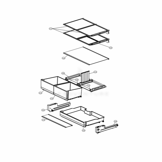 LG Vegetable Tray Assembly - AJP76054404