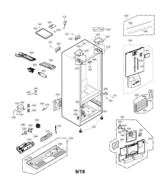 LG Door Stopper - MJB63649801