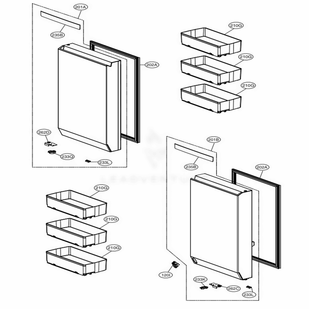 LG Door Gasket Assembly - ADX72930464