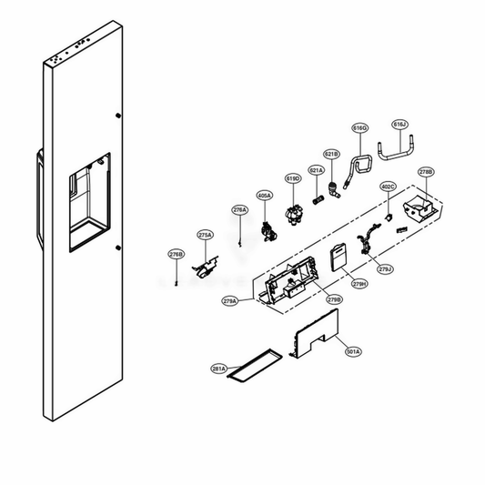 LG Inject Tube Assembly - AJR73484701