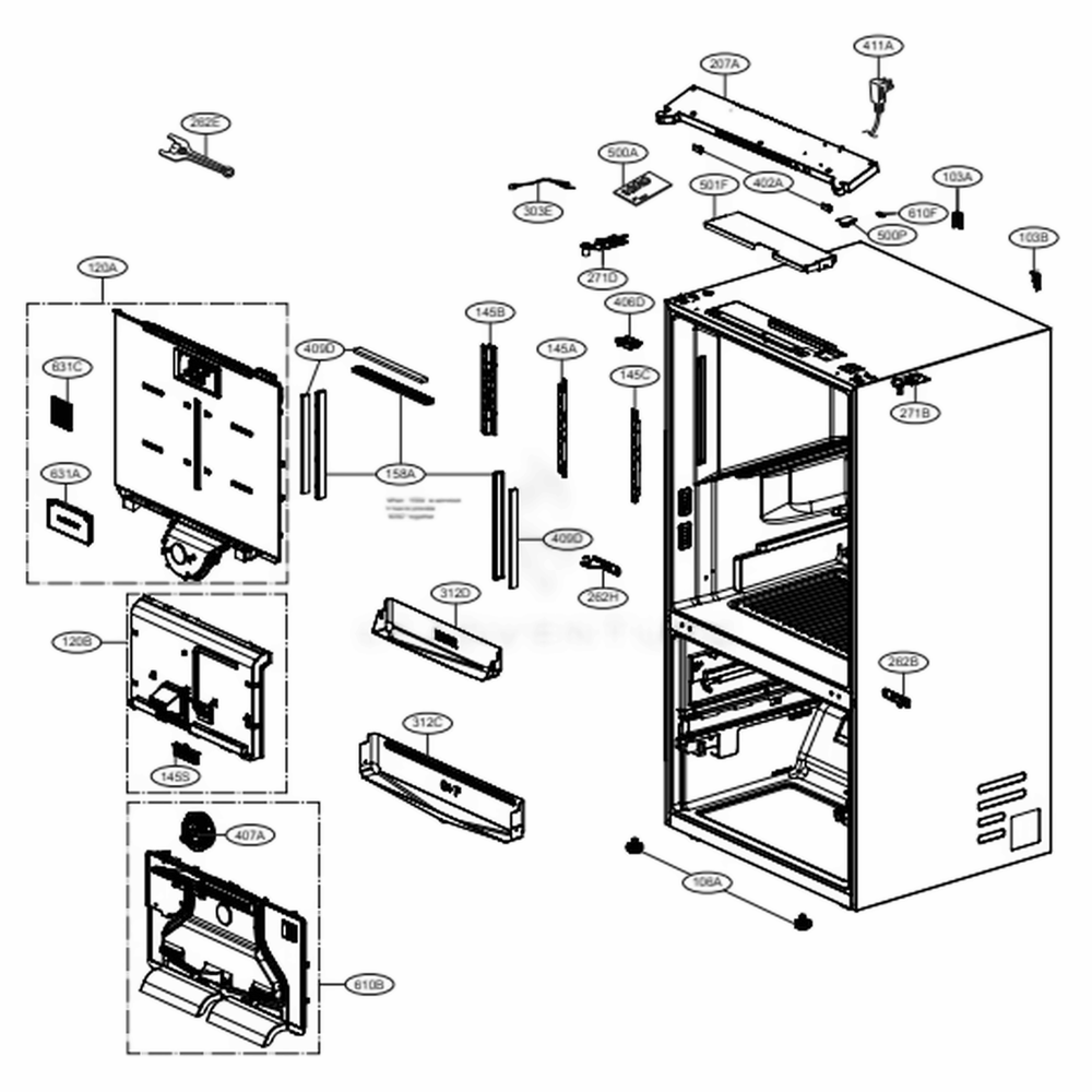 LG Hinge Cover - MCK68412513