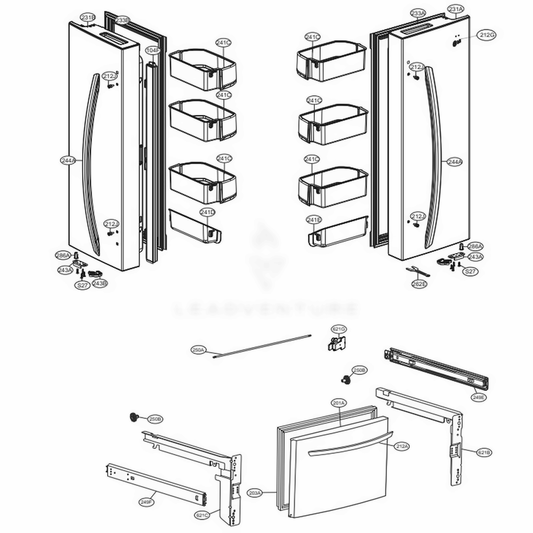 LG Refrigerator Door Foam Assembly - ADD36429876