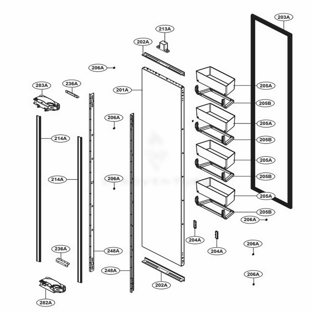 LG Refrigerator Door Basket Assembly - AAP74971601