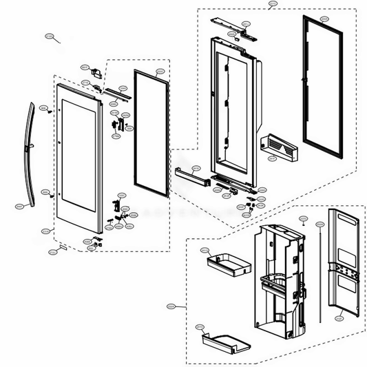 LG Refrigerato Door Foam Assembly - ADD73536442