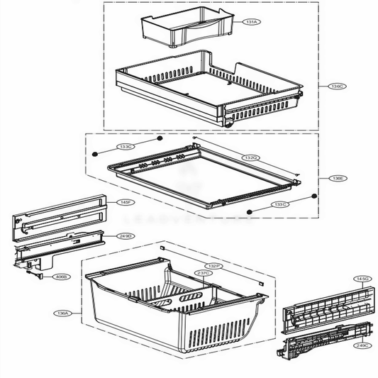 LG Tray Assembly,Drawer - AJP73334631