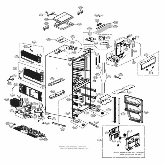 LG Fan Grille Assembly - AEB73784620