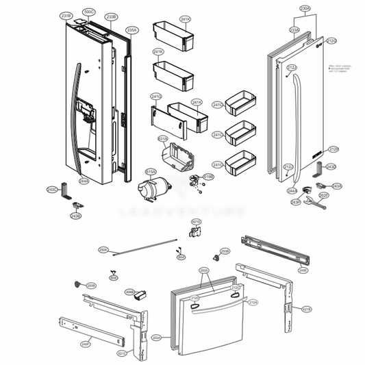 LG Refrigerato Door Foam Assembly - ADD73497638