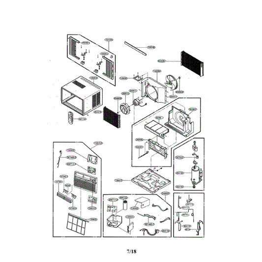 LG Air Conditioner Control Case Assembly - ABQ75823226