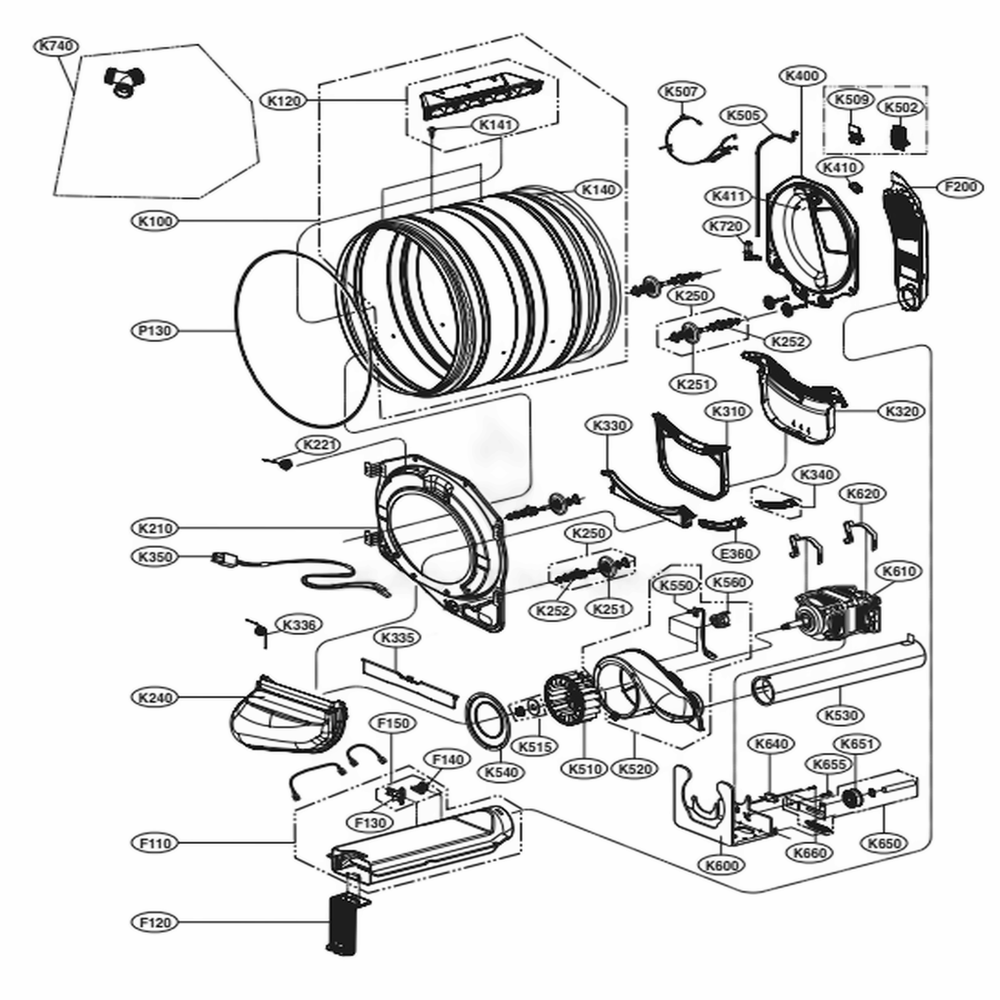 LG Duct Assembly - 5209EL1002F