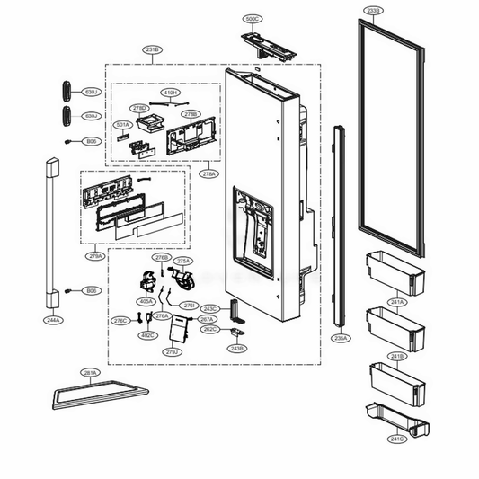 LG Front Plate Assembly - AGU74268166
