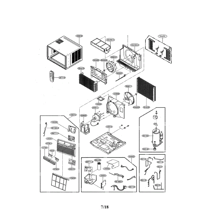 LG Air Conditioner Control Case Assembly - ABQ75823223