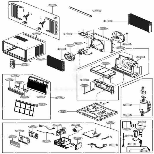 LG Air Conditioner Control Case Assembly - ABQ74424207