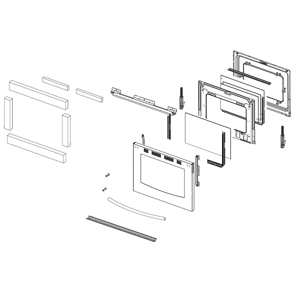 Samsung Range Oven Door Assembly - DG94-00940D