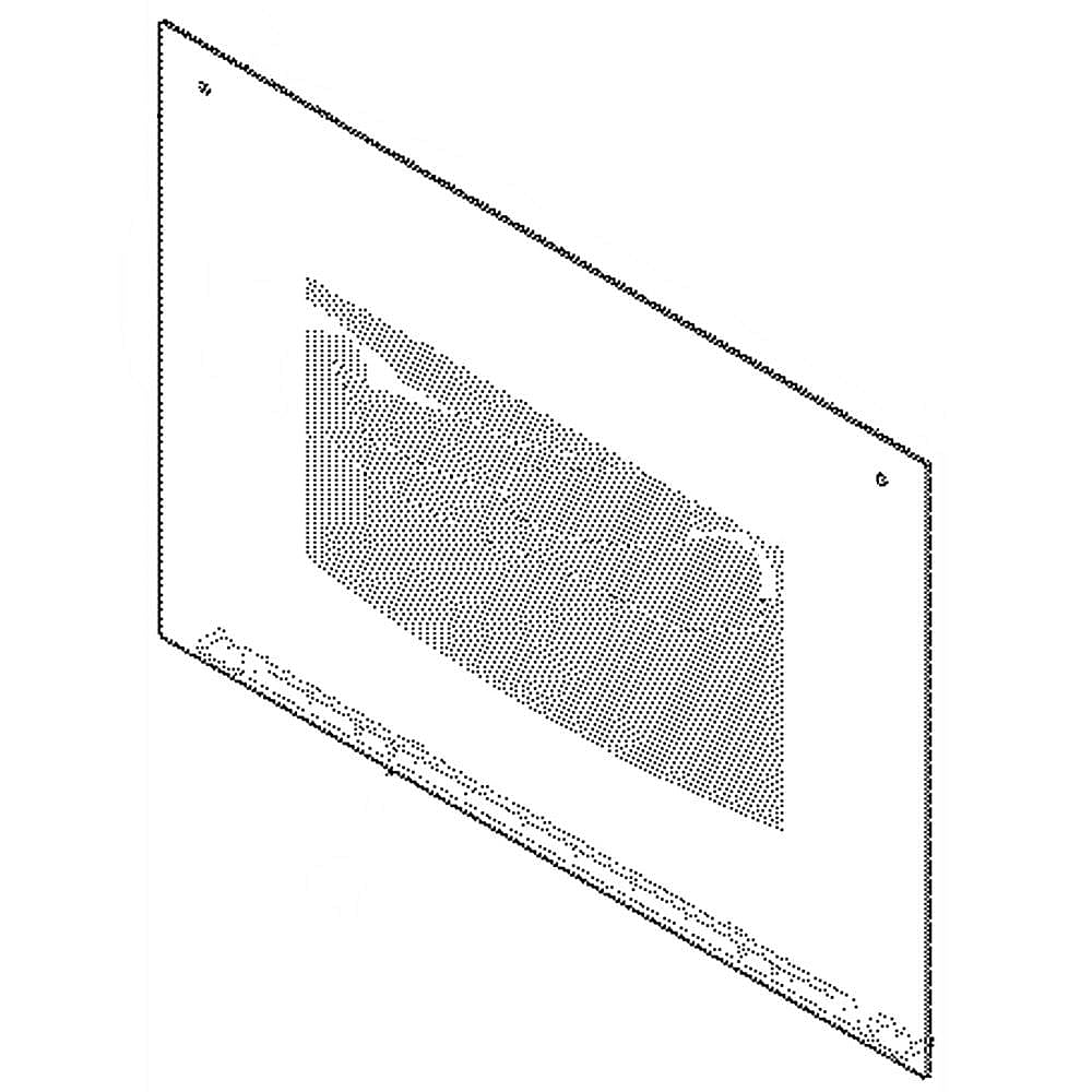 Electrolux Wall Oven Door Outer Panel Assembly, Lower (Black) - 139039584