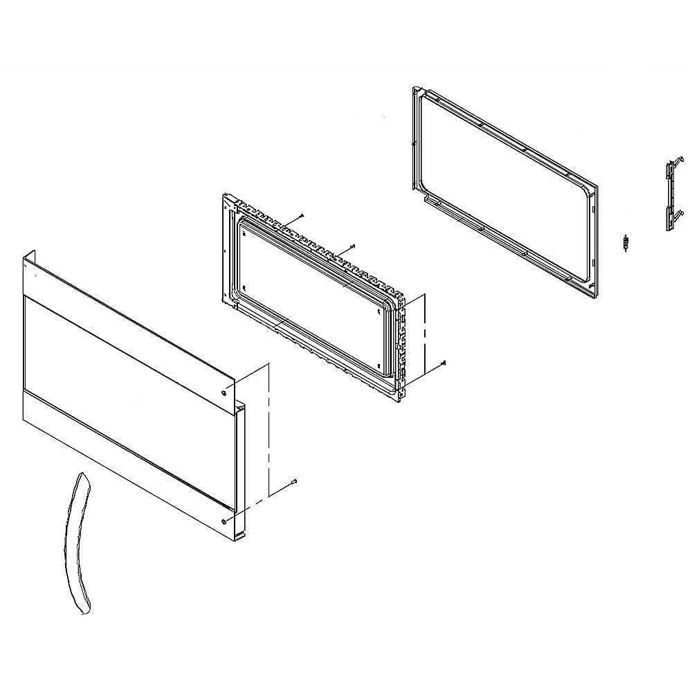 Electrolux Door Assembly,Complete,Black - 5304512514