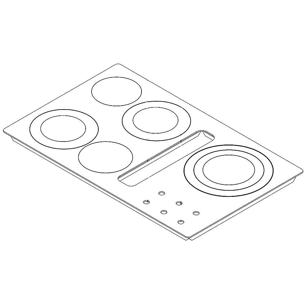 Whirlpool Cooktop Main Top Assembly - W10162422