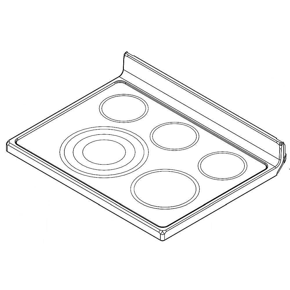 Whirlpool Range Main Top (Black) - W10872562
