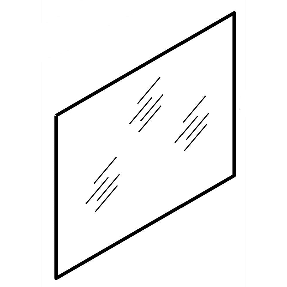 Whirlpool Range Oven Door Outer Glass (Stainless) - W11028218