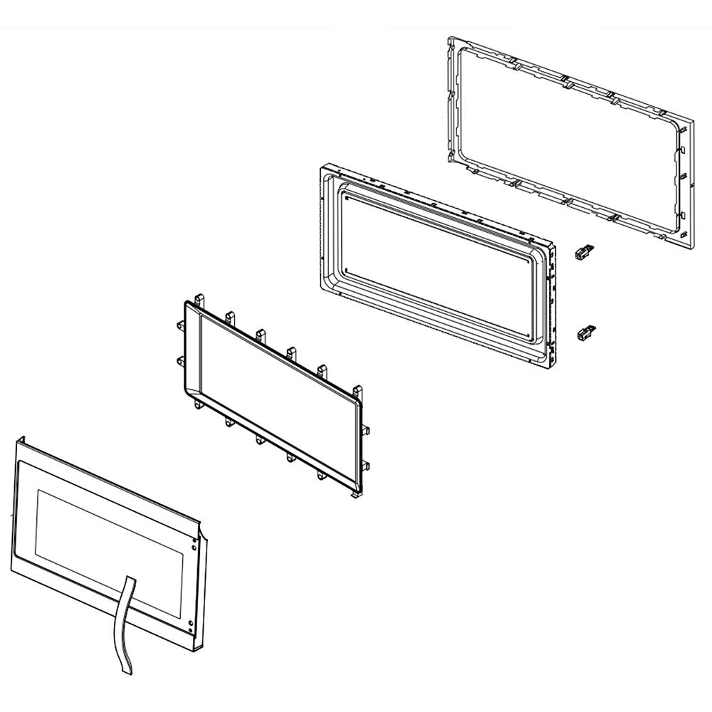 Whirlpool Microwave Door Assembly Stainless) - W11117588