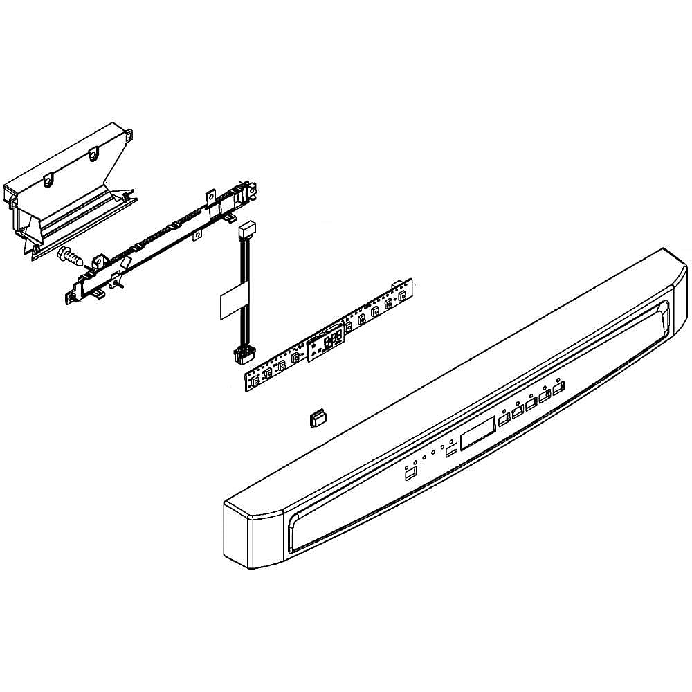 Whirlpool Dishwasher Control Panel (Black) - W10562080