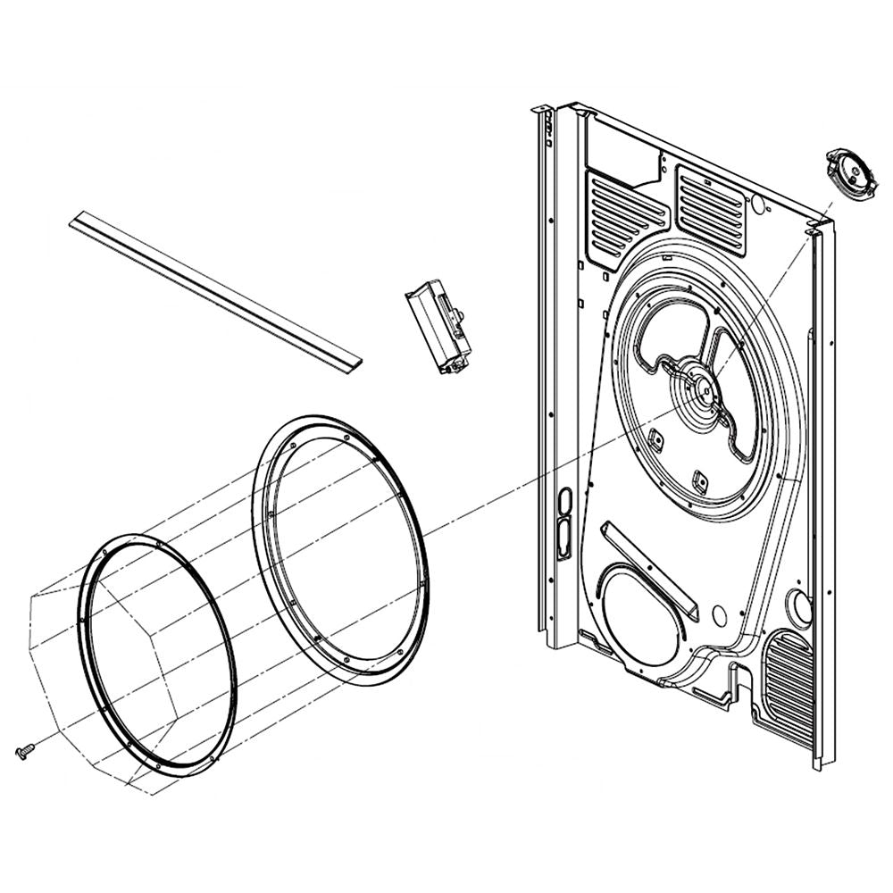 LG Cover Assembly,Rear - ACQ55947128