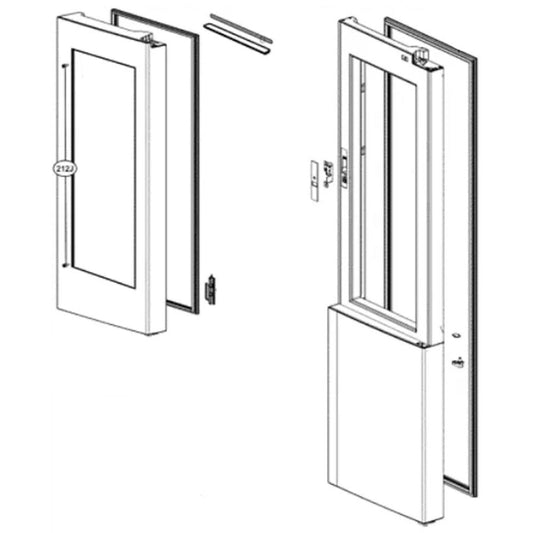 LG Refrigerator Freezer Door Assembly - ADD74296513
