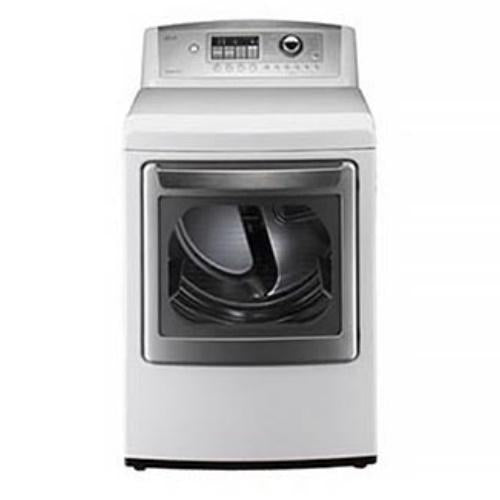 LG DLE5001W 27 Inch Electric Dryer with 7.3 cu. ft. Ultra Capacity, 12 Drying Cycles, NeveRust Stainless Steel Drum, Sensor Dry System, LoDecibel Quiet Operation and LED Electronic Control Panel