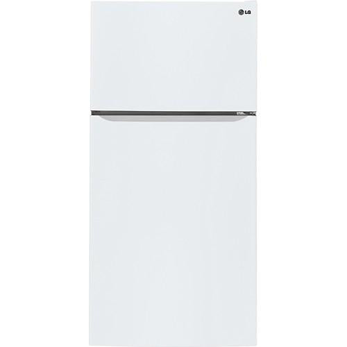 LG LTCS24223W 33 Inch Top Freezer Refrigerator with 23.8 Cu. Ft. Total Capacity, Tempered Glass Shelves, Glide N' Serve® Pantry Drawer, Humidity-Controlled Crisper, LED Lighting, Automatic Ice Maker, and ENERGY STAR® Qualified: White