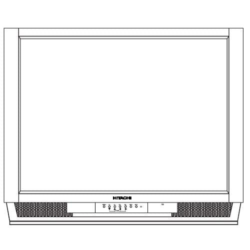 Hitachi 36GX01B Crt Color Television