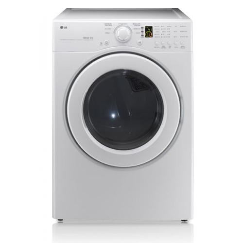 LG DLG2141W 27 Inch Front Load Gas Dryer with 7.1 cu. ft. Large Capacity, 7 Drying Programs, Sensor Dry System, Intelligent LED Electronic Controls and FlowSense Duct Clogging Indicator