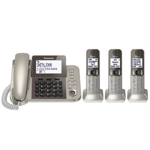 Panasonic KXTGF353A2 Cordless-Corded-Telephone/Answering Machine - 3 Ha