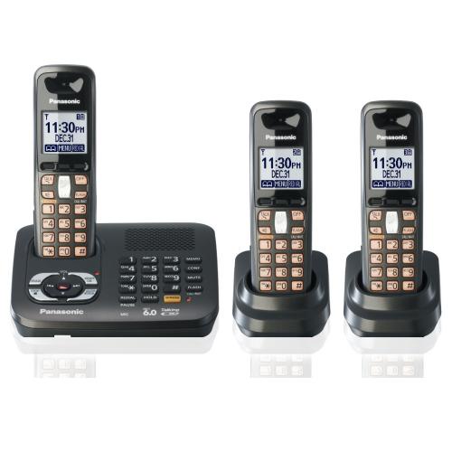 Panasonic KXTG6443T Dect 6.0 Exp Cdl W/3