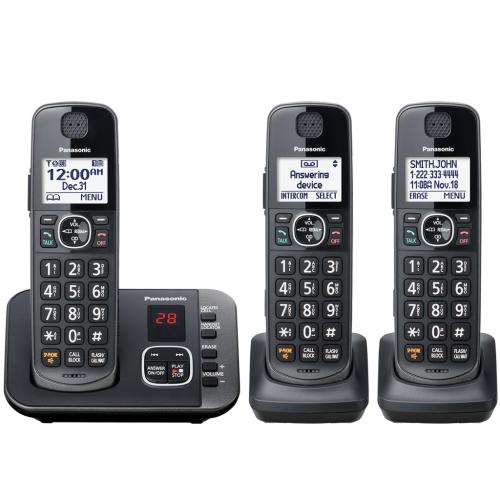 Panasonic KXTG3833M 3-Handset Cordless Phone